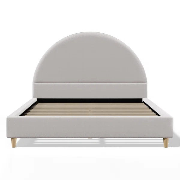 Arvin Upholstered Cream Boucle Bed Frame | Wayfair North America