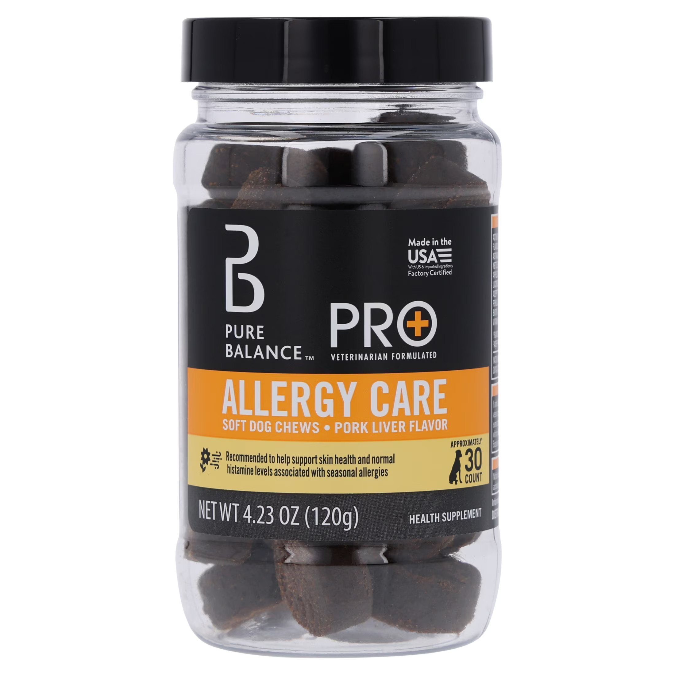 Pure Balance Pro+ Allergy Care for Dogs, 30 Count Soft Chews - Walmart.com | Walmart (US)
