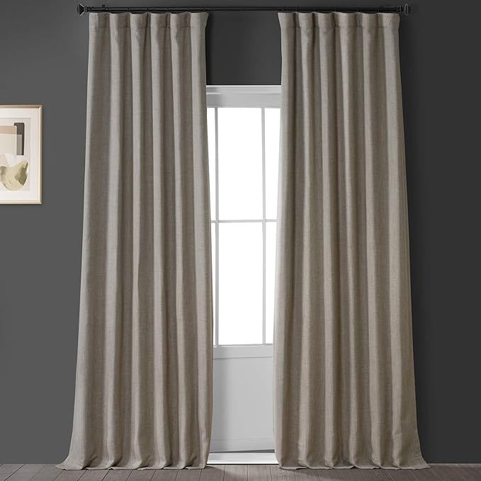 HPD Half Price Drapes BOCH-LN1857-108 Faux Linen Blackout Room Darkening Curtain (1 Panel), 50 X ... | Amazon (US)