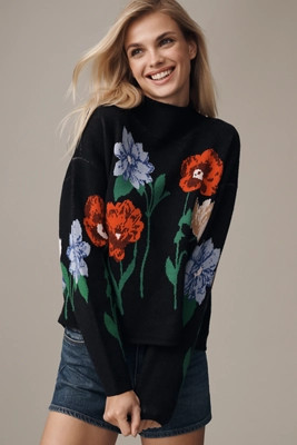The Carys Mock-Neck Sweater by Maeve | Anthropologie (US)