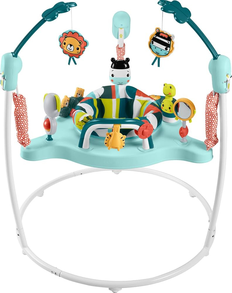 Fisher-Price Baby Bouncer Colorful Corners Jumperoo Activity Center with Music Lights Sounds & De... | Amazon (US)