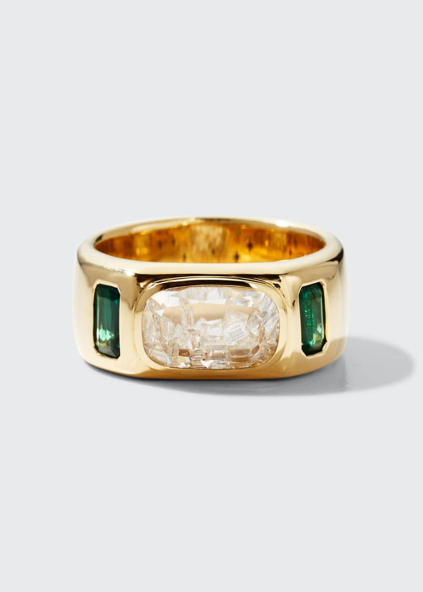 Moritz Glik Emerald and Diamonds in aa White Sapphire Kaleidoscope Shaker Ring | Bergdorf Goodman