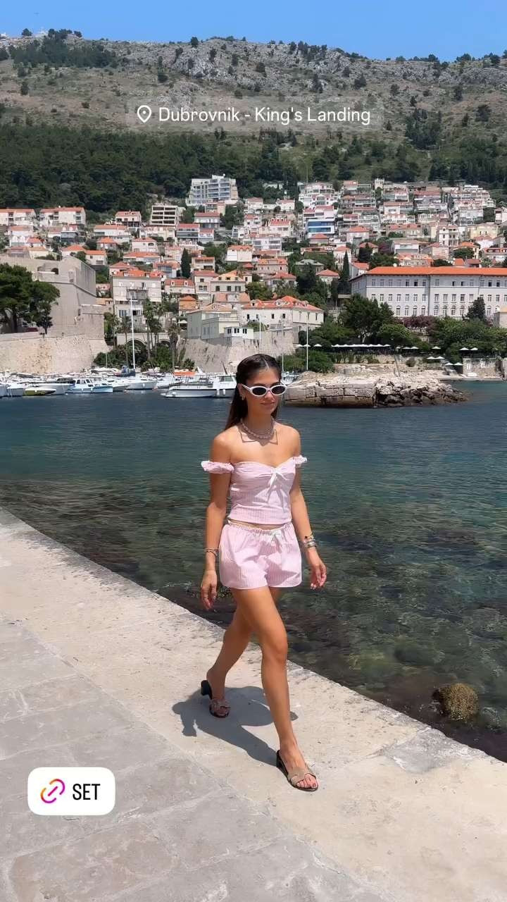 The cutest light pink striped set for summer!💕☀️ 

 #LTKStyleTip #LTKTravel