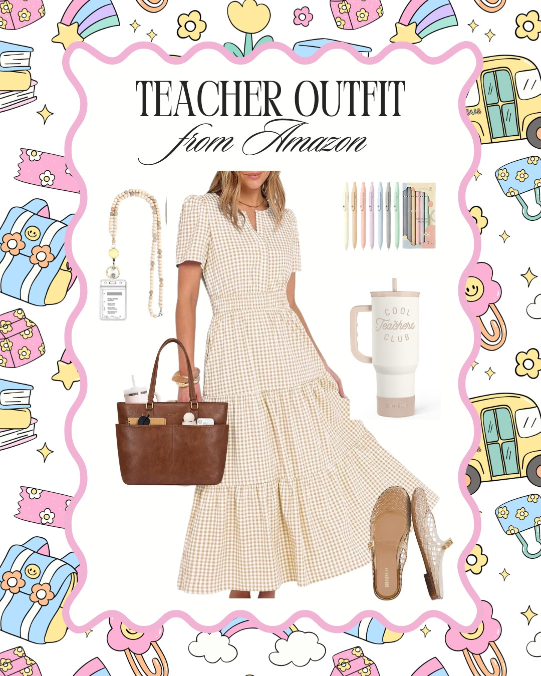 Teacher's outfit from Amazon! Heading back to school in the cutest Amazon outfit and accessories! 📚🍎 

 #LTKootd #LTKSeasonal #LTKSaleAlert