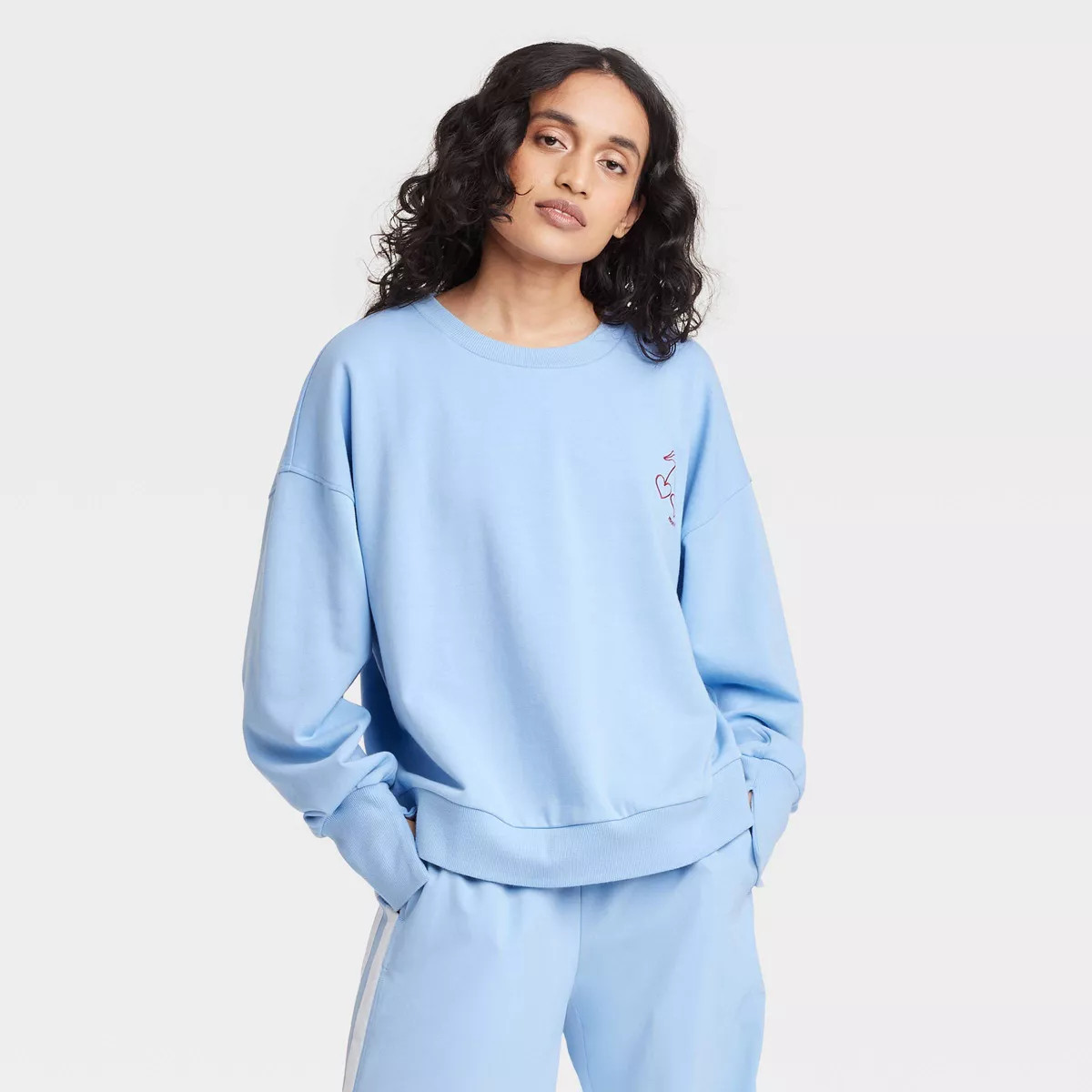 Women's Valentine's Day Graphic French Terry Crewneck Sweatshirt - JoyLab™ | Target