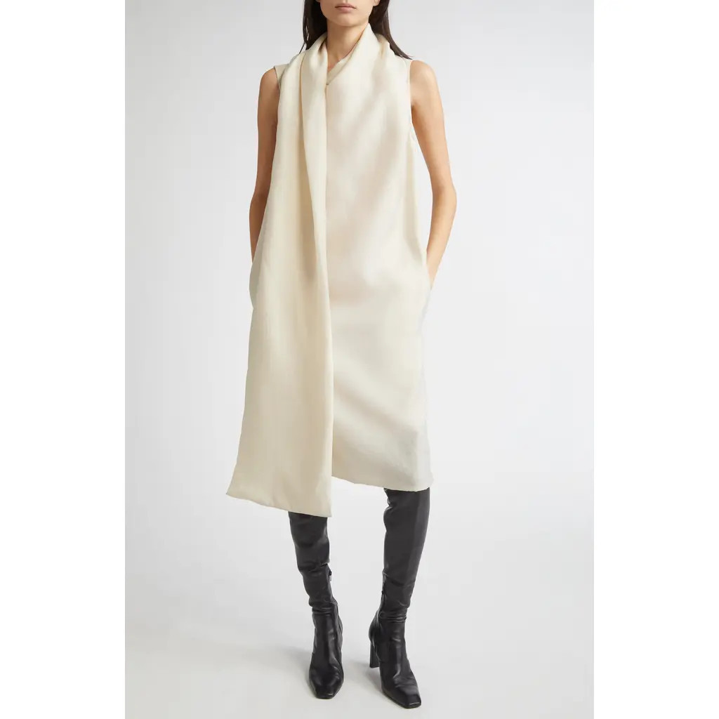 TOTEME Scarf Dress in Ecru at Nordstrom, Size 0 Us | Nordstrom