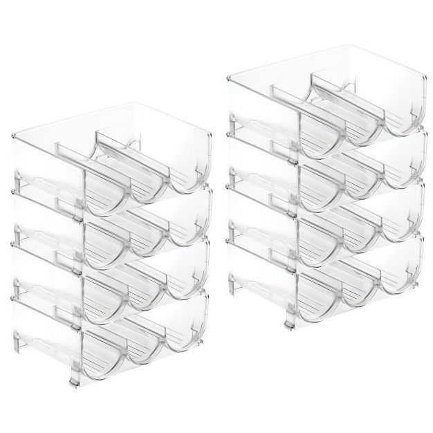 mDesign Plastic Stackable Water Bottle Storage Organizer Rack- 8 pack | Target