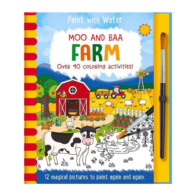 Moo and Baa - Farm - (Paint with Water) by  Jenny Copper (Hardcover) | Target