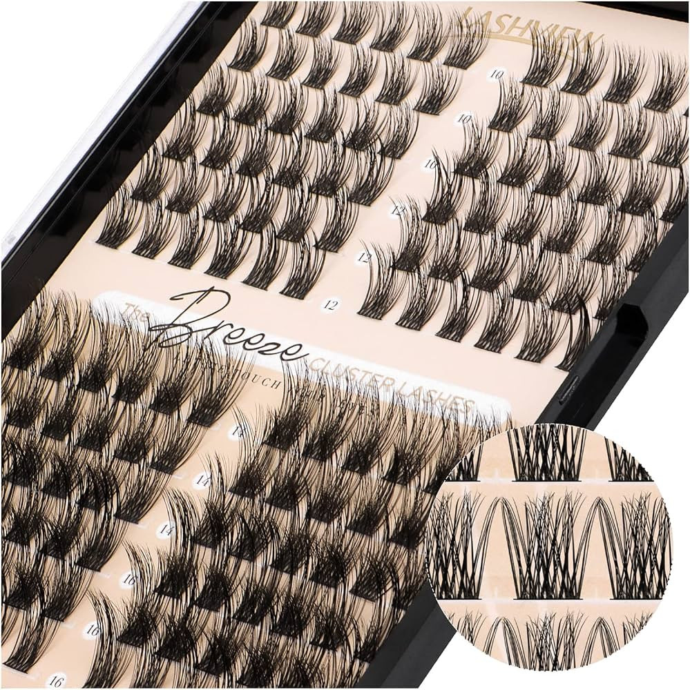 LASHVIEW 144 Pcs Cluster Lashes DIY Cluster Eyelash Extensions Mega Volume Reusable Individual La... | Amazon (US)