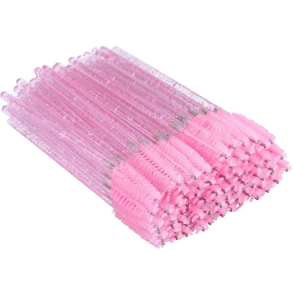 G2PLUS 100PCS Eyelash Mascara Brushes, Disposable Lash Spoolies, Crystal Mascara Wands Makeup Kit... | Amazon (US)