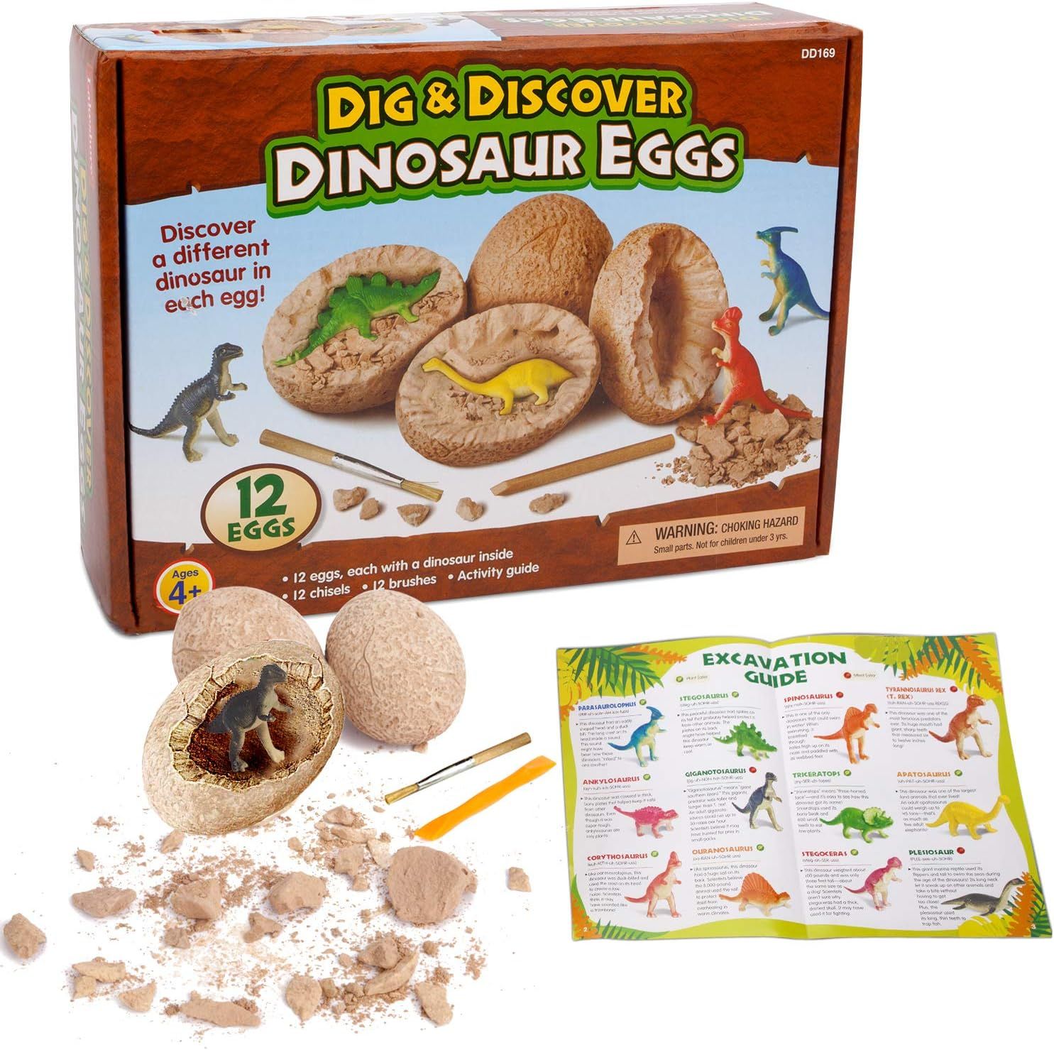 Sugoiti Dino Egg Dig Kit Dinosaur Toys for Kids 3-5 5-7 Science STEM Party Activity Favors Includ... | Amazon (US)