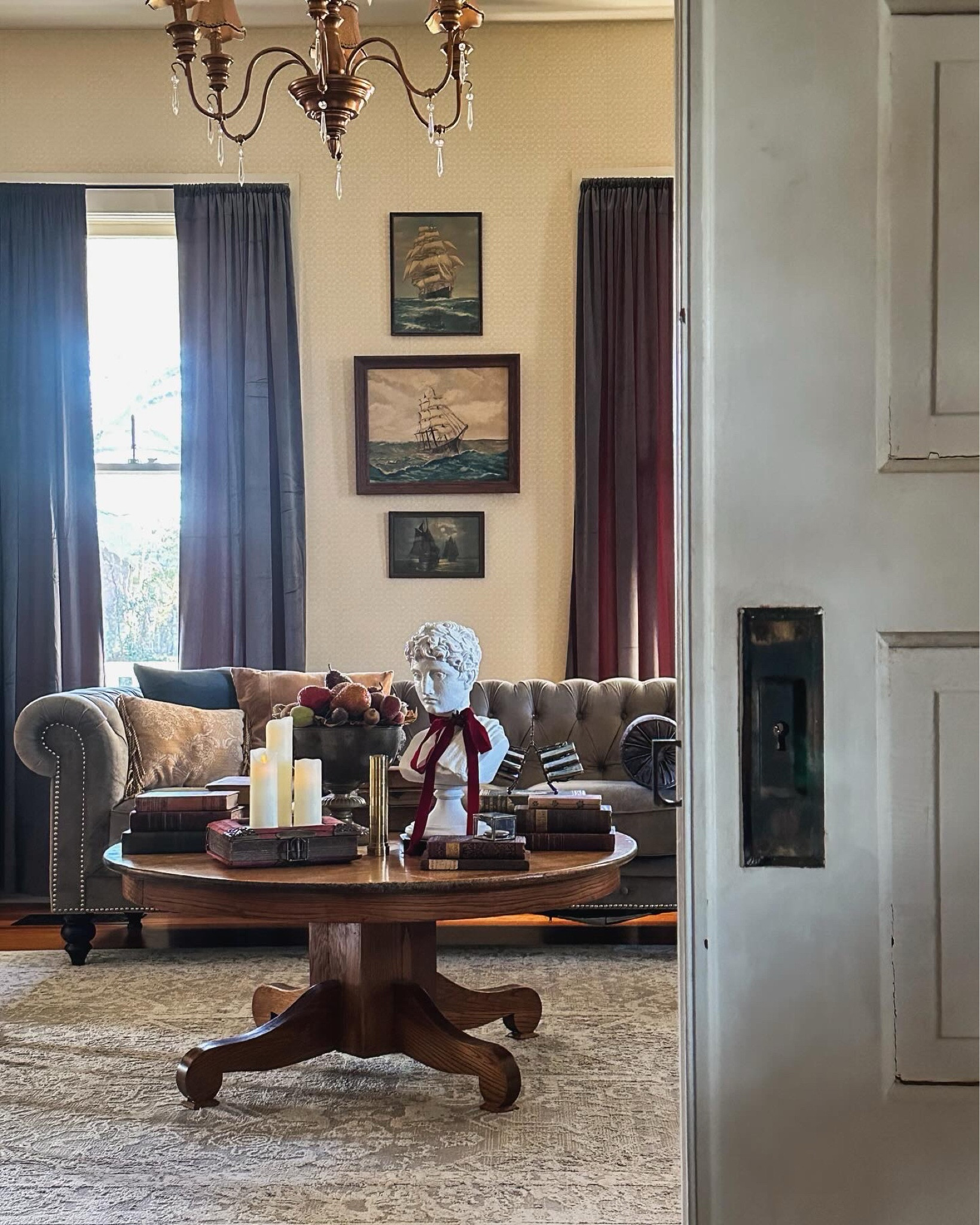 Timeless charm meets cozy elegance in my parlor. The rich velvet couches, paired with luxe velvet curtains, create a warm and inviting atmosphere. The pairing is a true ode to classic design. Shop the look to bring this sophisticated look into your home!

#LTKHome