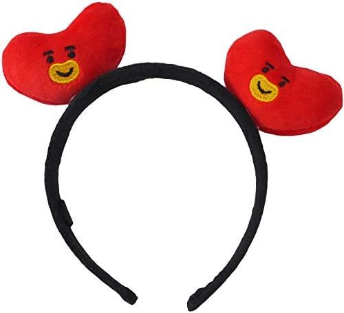 Concept One BT21 LINE FRIENDS 3D Plush Embroidered Womens Headband, Black/Red, One Size | Amazon (US)