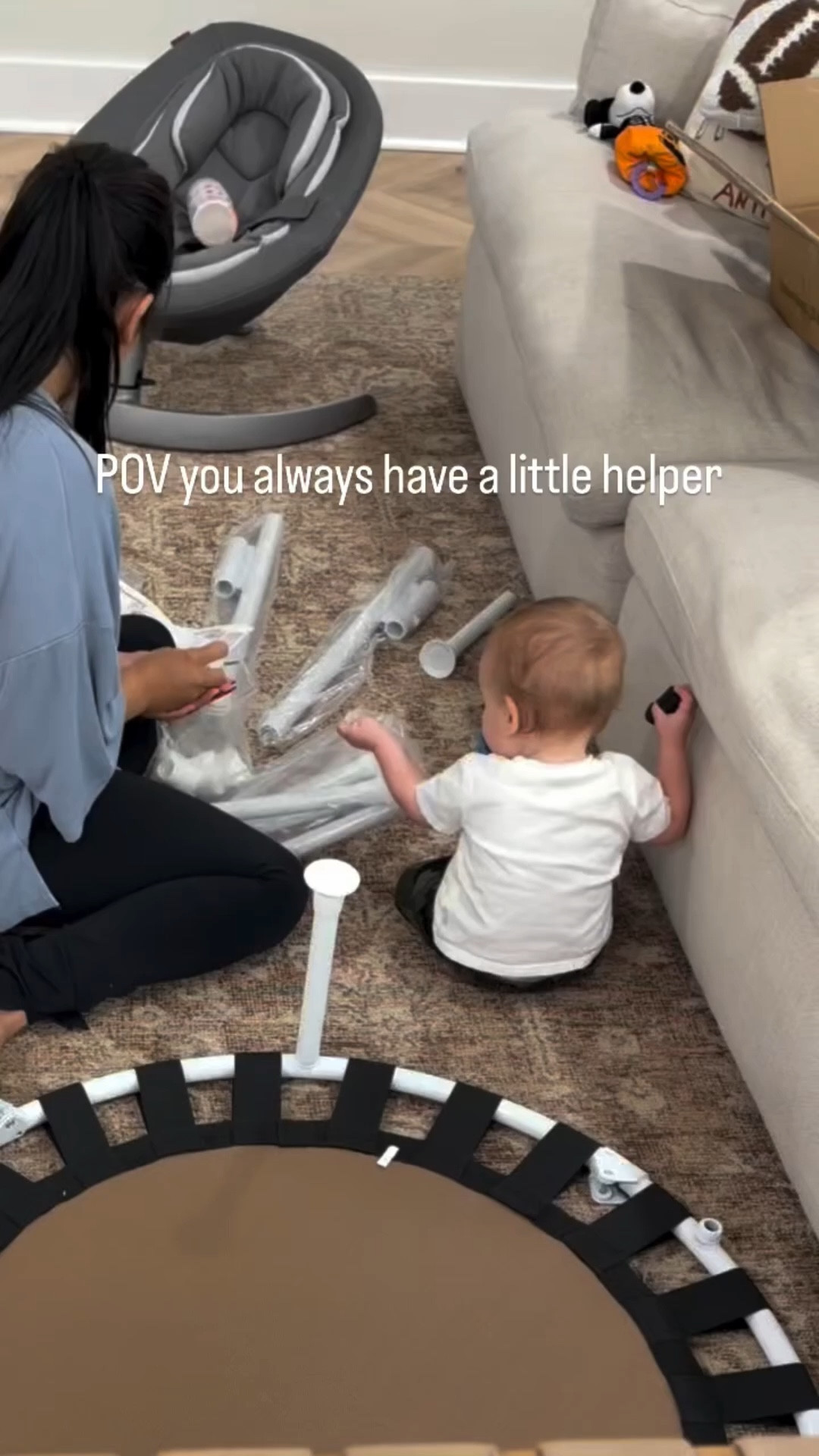 Always have a little helper now… 
& I wouldn’t have it any other way. 🤍 
#momlife #motherhood

#LTKBaby #LTKdayinmylife #LTKKids