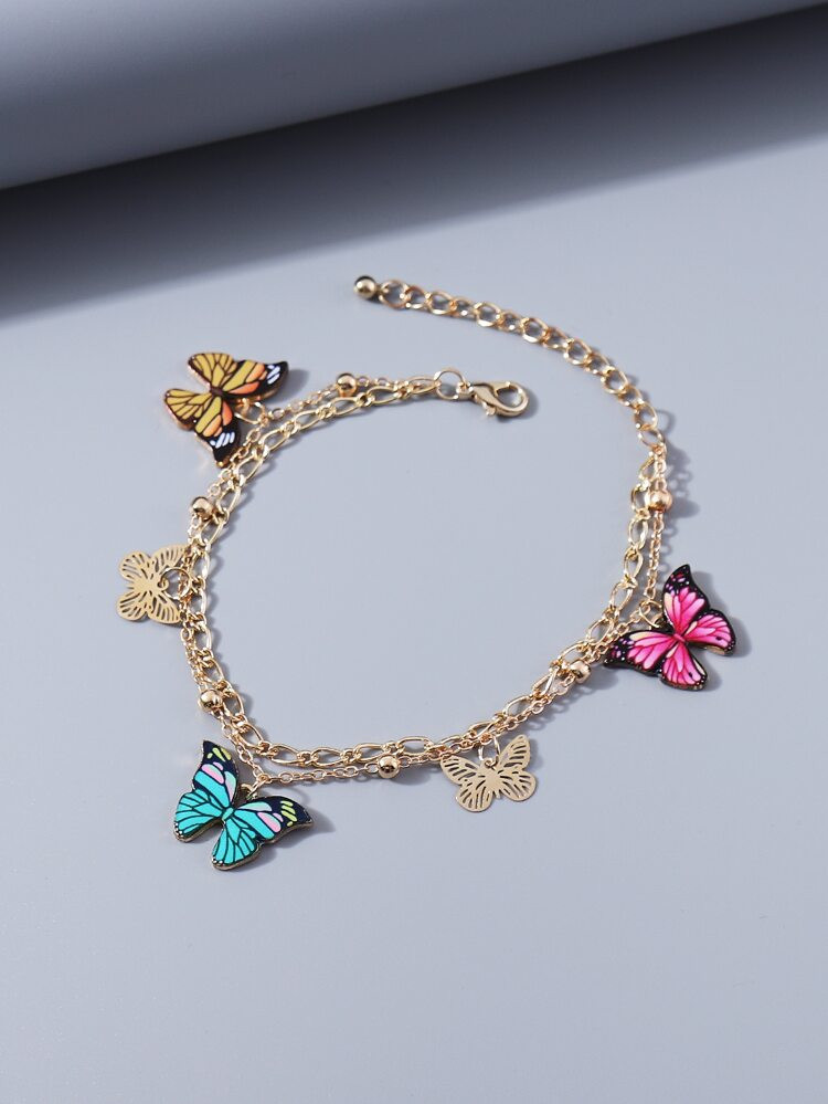 Butterfly Charm Anklet | SHEIN