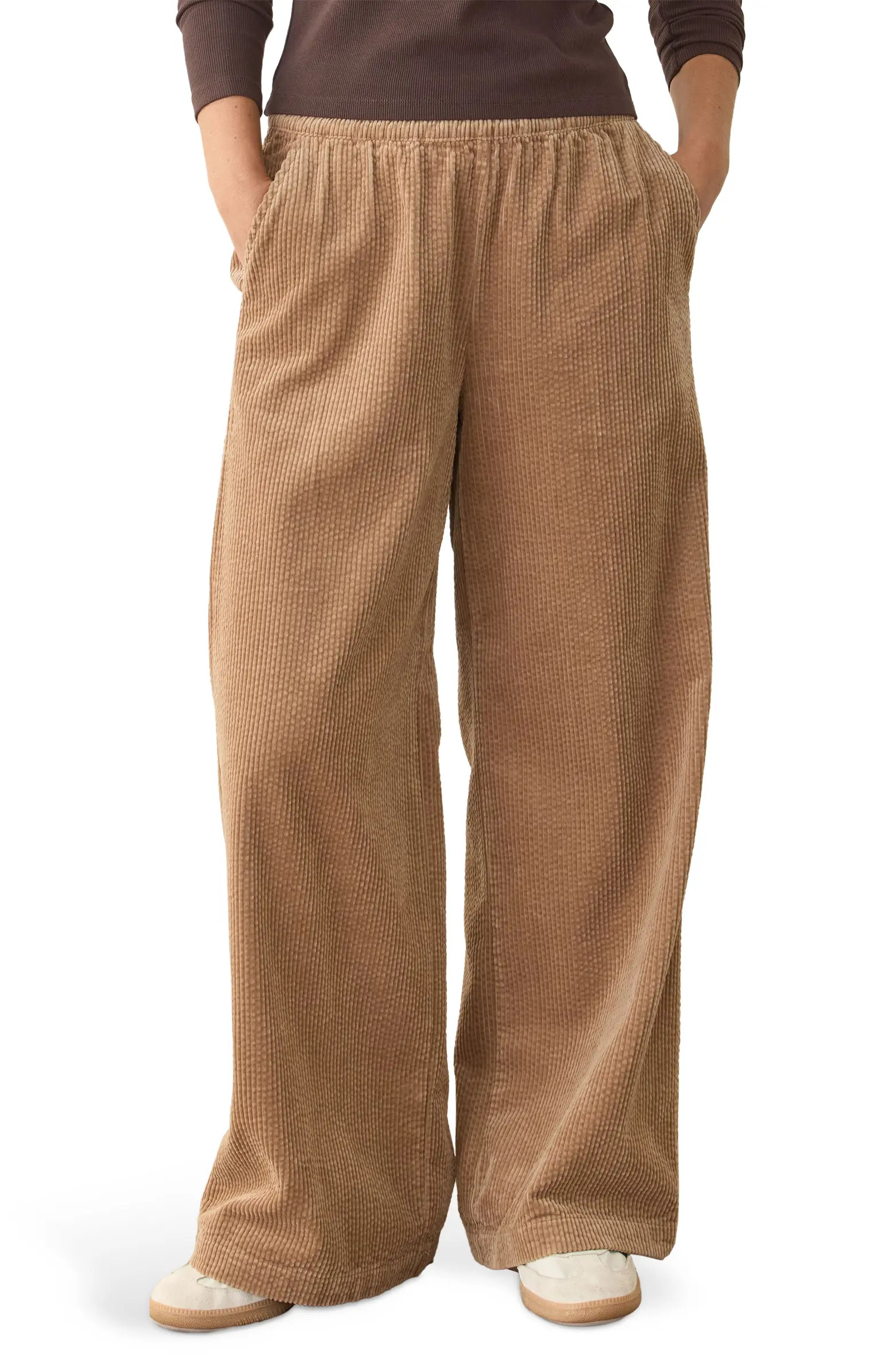 Allison Pull-On Wide Leg Corduroy Pants | Nordstrom