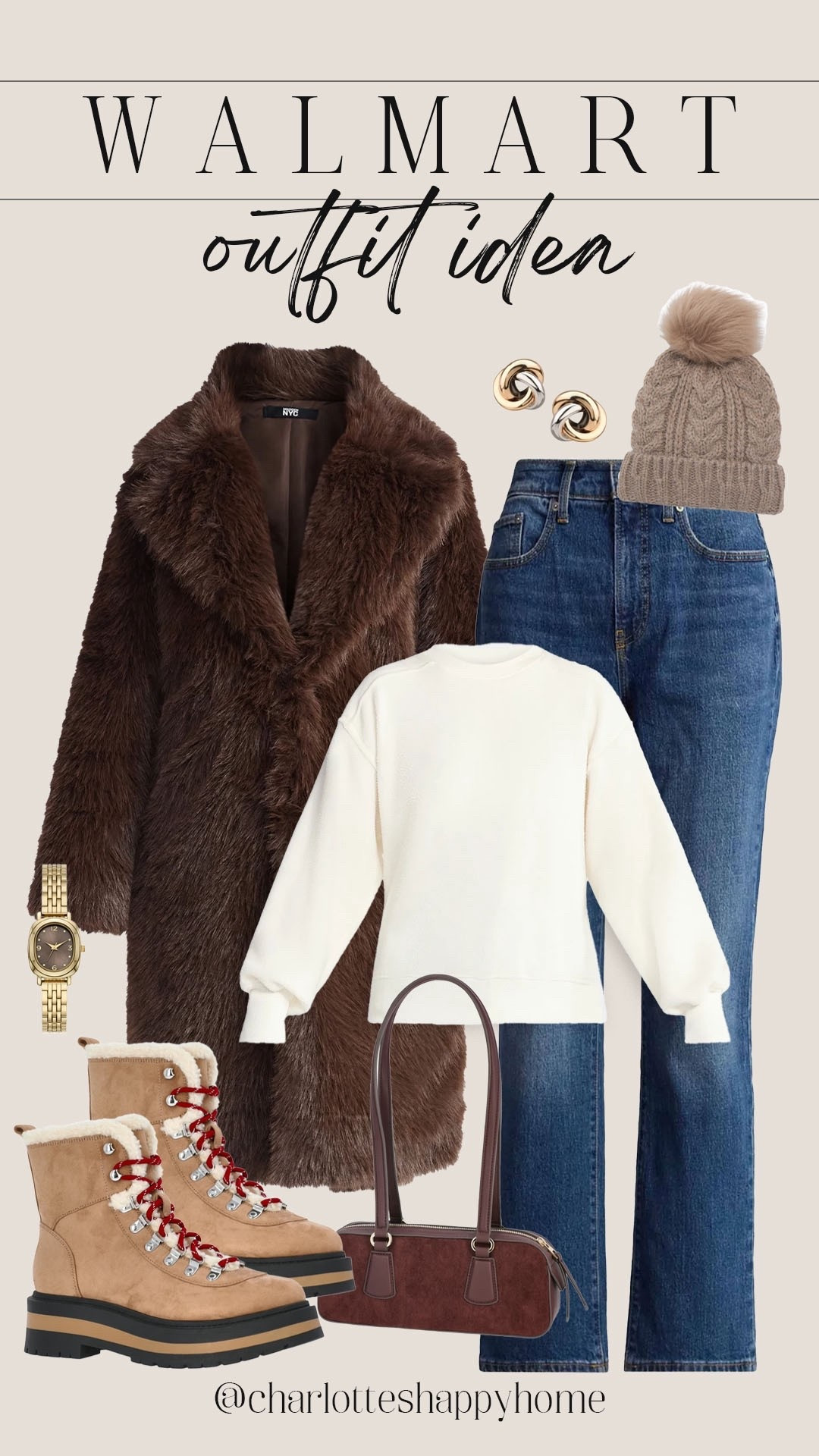 Cozy cute winter outfit idea - all from Walmart! 

#walmartfashion

Walmart fashion. Walmart finds. Walmart winter style. Walmart faux fur coat. Walmart cozy sweater. Walmart denim  

#LTKHoliday #LTKSeasonal #LTKFindsUnder50