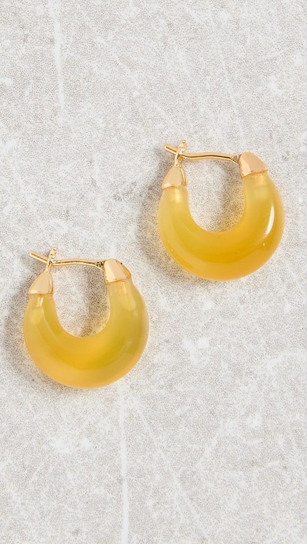 Stone Mini Dome Hoops | Shopbop