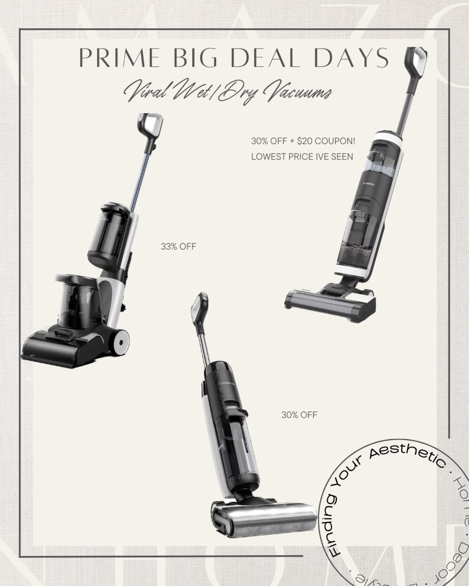 Viral wet/dry mop vacuum on sale for the lowest prices I've seen. One model currently has a $20 coupon on top of the sale! Remember coupons can go away at any time. 

Wet/dry vacuum, mop and vacuum combo, Amazon viral find, prime big deal days, Amazon home, vacuum, home cleaning, cleaning products

#LTKhome #LTKfamily #LTKxPrime