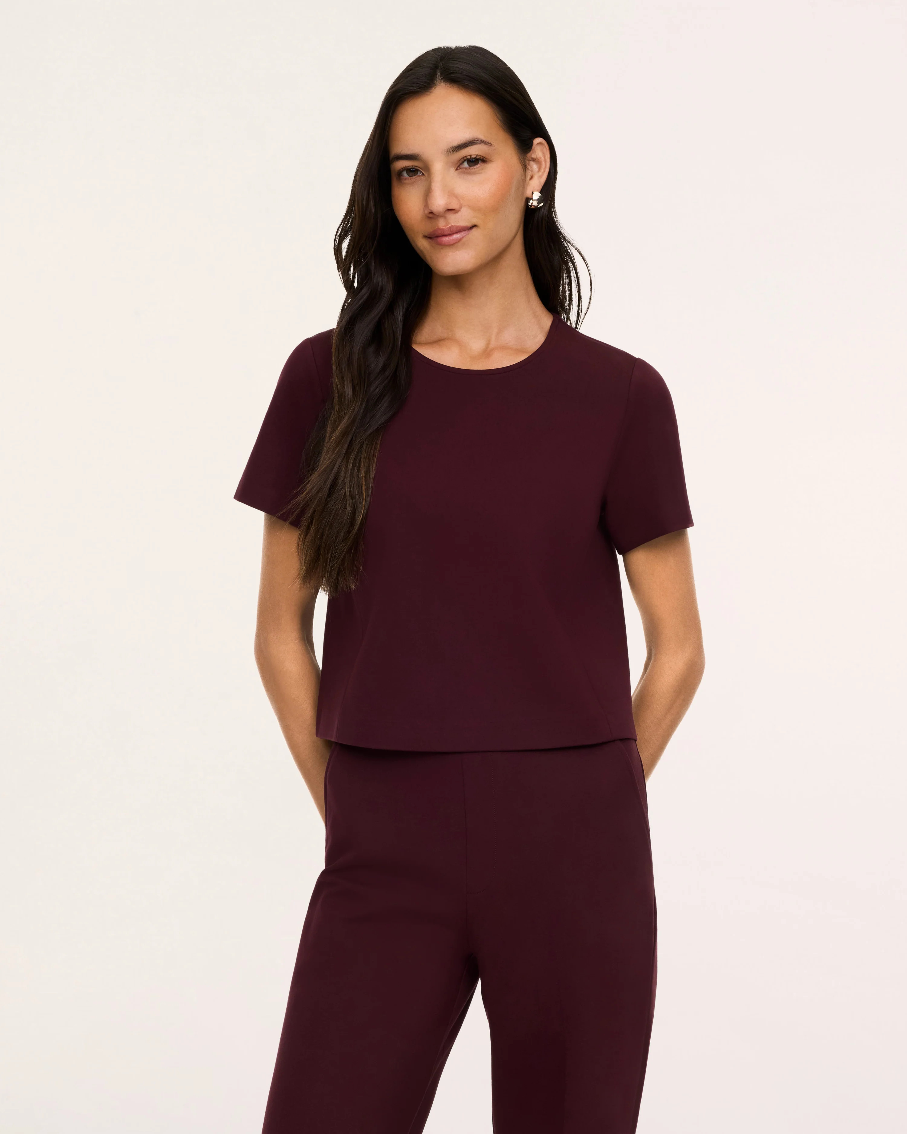 SPANX® Ponte Crewneck Cropped Tee | Spanx