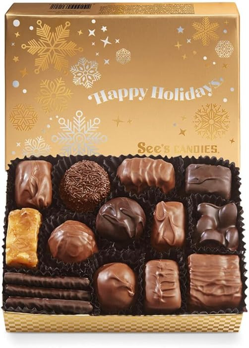 See’s Candies Happy Holidays Box – Christmas Gift, Assorted Chocolate Box, Festive Packaging,... | Amazon (US)