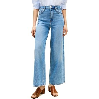 Women's High Rise Wide Leg Jeans with Stretch | Amazon (US)