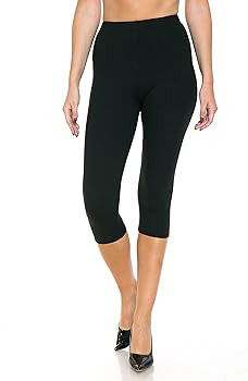 Leggings Depot Women's High Waist Leggings Soft 1” Waistband Solid Pants - Regular, Plus, 1X3X,... | Amazon (US)