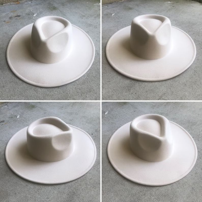 Fedora hat, wide brim hat, vegan felt rancher hat, flat brim hat, stiff brim, fedora for men, fed... | Etsy (US)