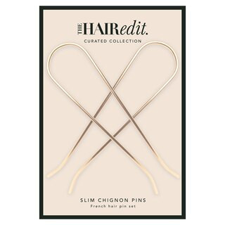 The Hair Edit Slim Chignon Hair Pins, Gold, 2 ct | CVS | CVS Health
