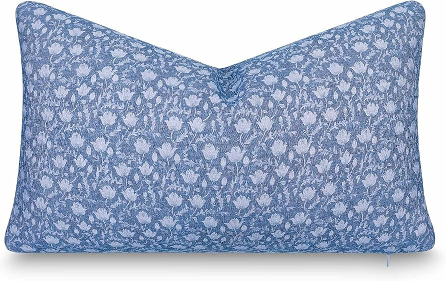 Crumbs Home California Casual Coastal Indoor Outdoor Lumbar Pillow Cover, 12"x20" Water Repellent... | Amazon (US)