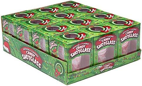 Peppermint Flavored Candy Cane Edible Shot Glass 1.76oz x 12 glasses (a 12 pack) | Amazon (US)