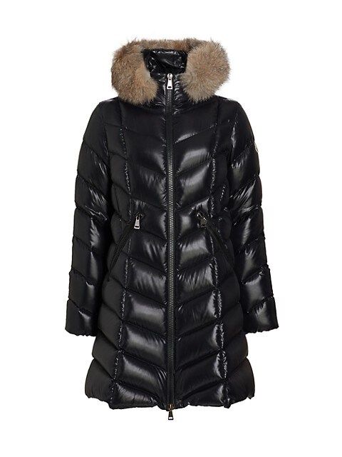 Flumarus Lacque Fox Fur-Trim Quilted Down Coat | Saks Fifth Avenue