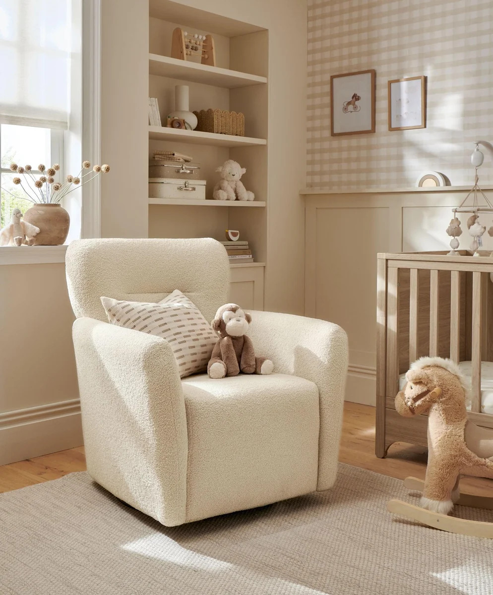 Settle Swivel Nursing Chair - Off White Boucle | Mamas & Papas