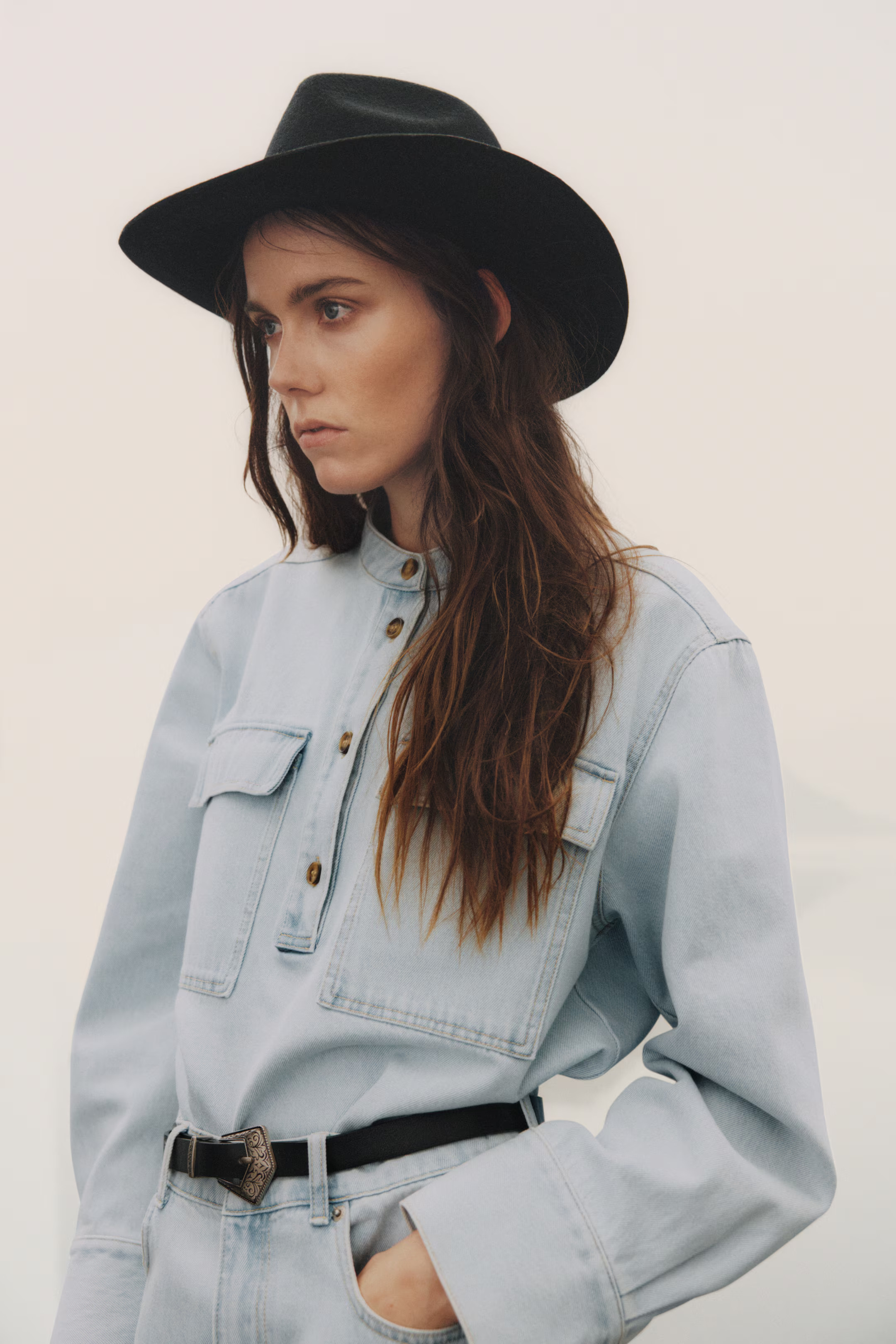 Loose-Fit Denim Shirt - Pale denim blue - Ladies | H&M US | H&M (US + CA)