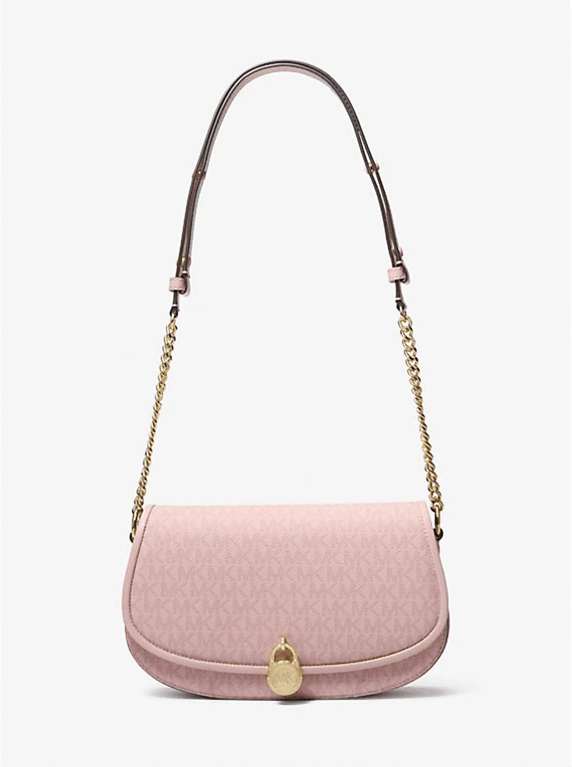 Michael Kors Outlet Mila Medium Signature Logo Messenger Bag - Powder Blush | Walmart (US)