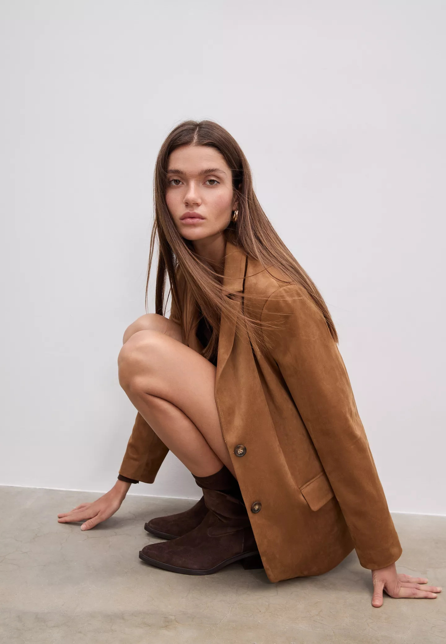 Faux suede blazer | Stradivarius (UK)