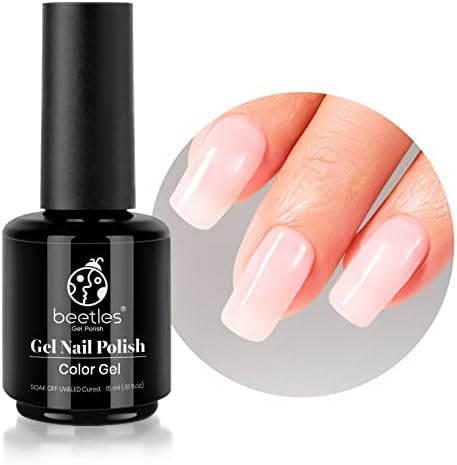 Beetles Neutral Gel Nail Polish 15ml Nude Pink Gel Polish Set Pink Champagne Soak Off LED Nail Lamp  | Amazon (US)