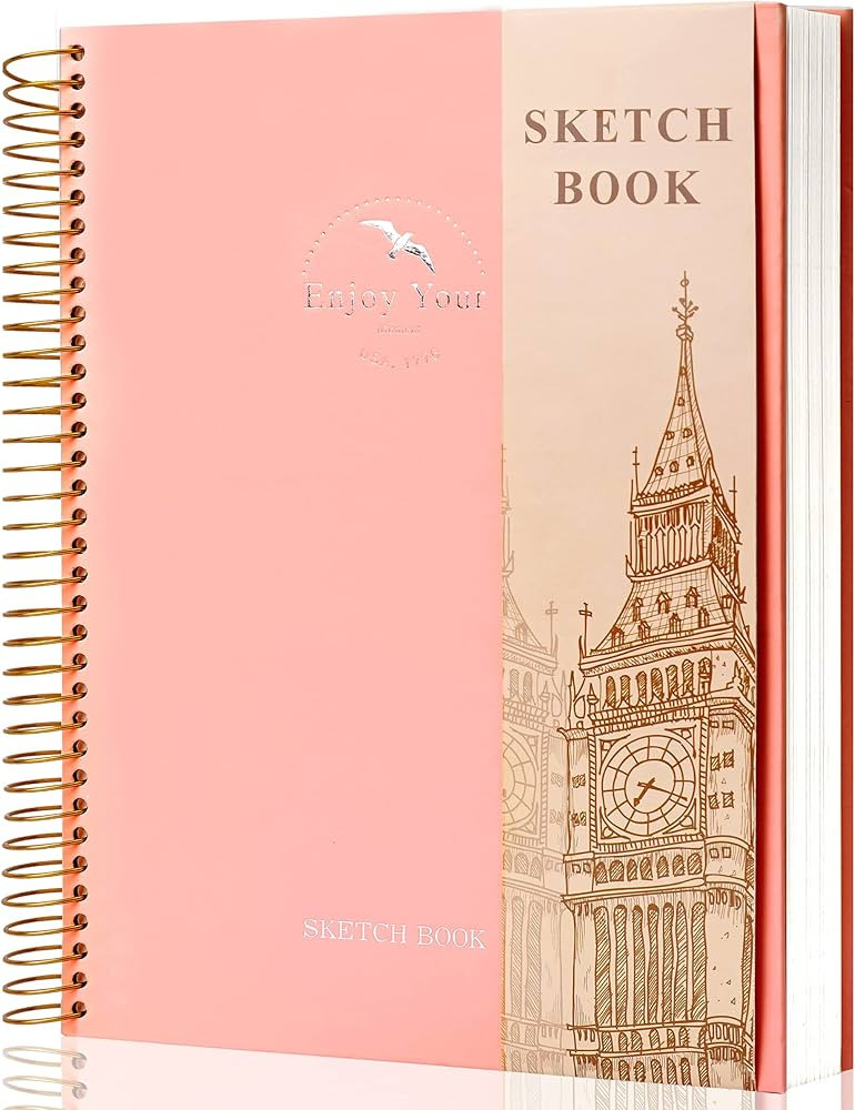 FLYING EAGLE Hardcover Sketchbook for Drawing 8.5 x 11 Spiral Sketch Book for Adults Women Kids w... | Amazon (US)