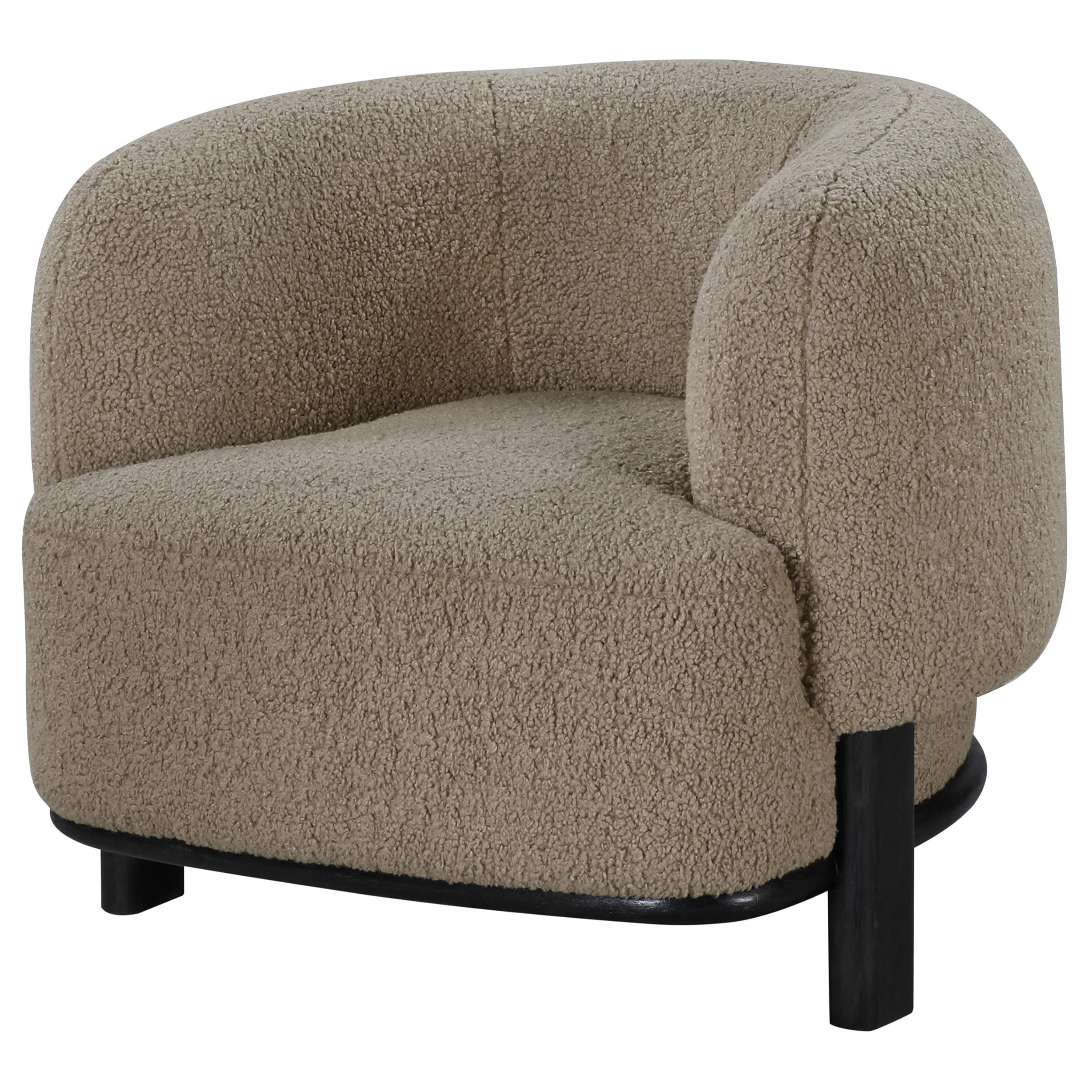 Kendricks Upholstered Barrel Back Accent Chair Mushroom | Wayfair North America