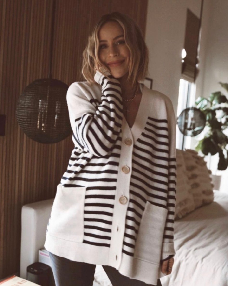 Striped cashmere cardigan curated on LTK