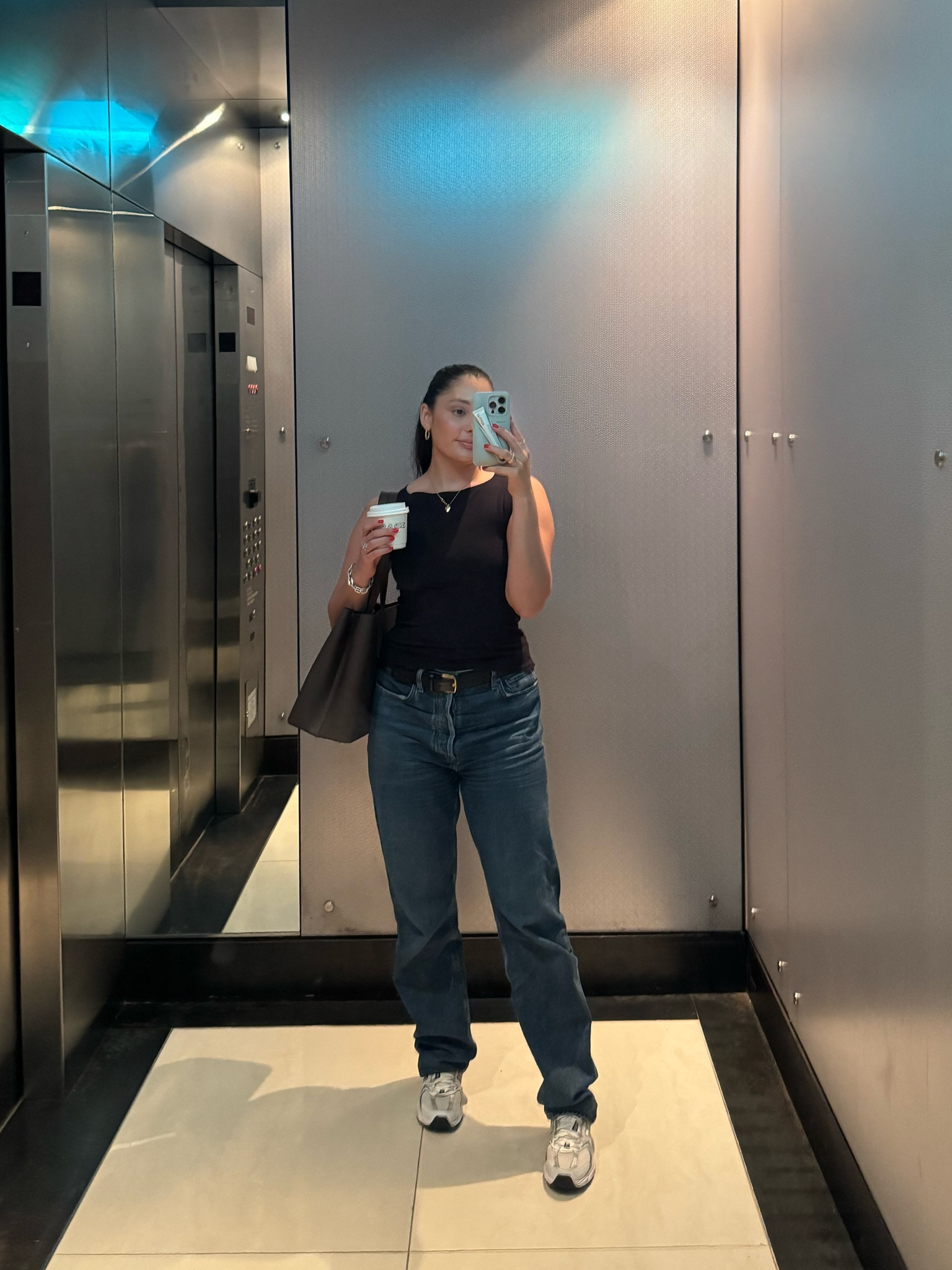 Coffee run 

Casual outfit, black top, denim, jeans, sneakers


#LTKSeasonal #LTKStyleTip