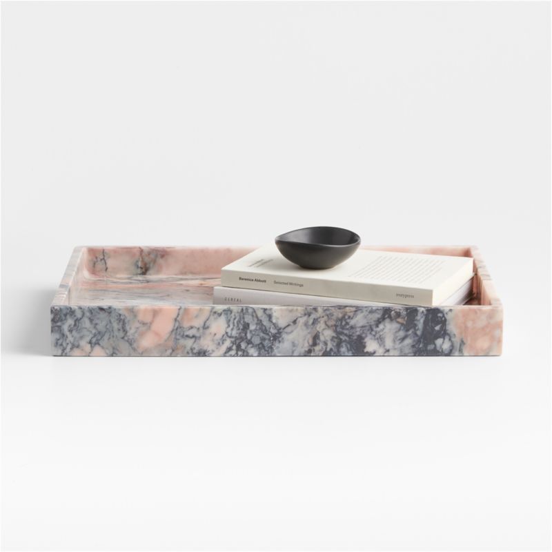 Leo Large Marble Tray 16" by Jake Arnold + Reviews | Crate & Barrel | Crate & Barrel