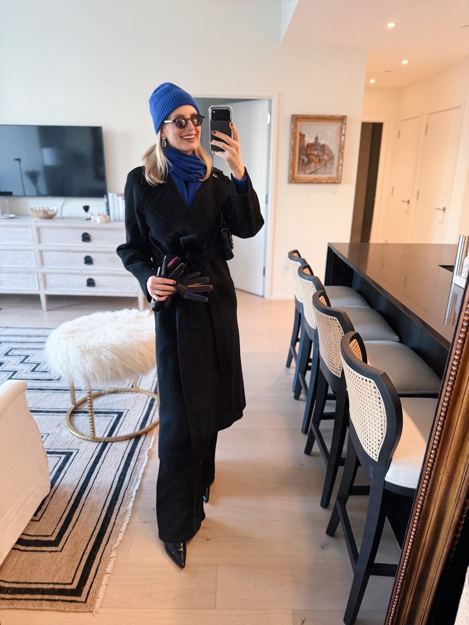 Today’s look for brunch and Bryant Park’s winter village 💙