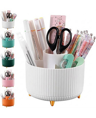 5-Slot Rotating Pencil Holder, 360-Degree Desk Organizer for Office | Macy's