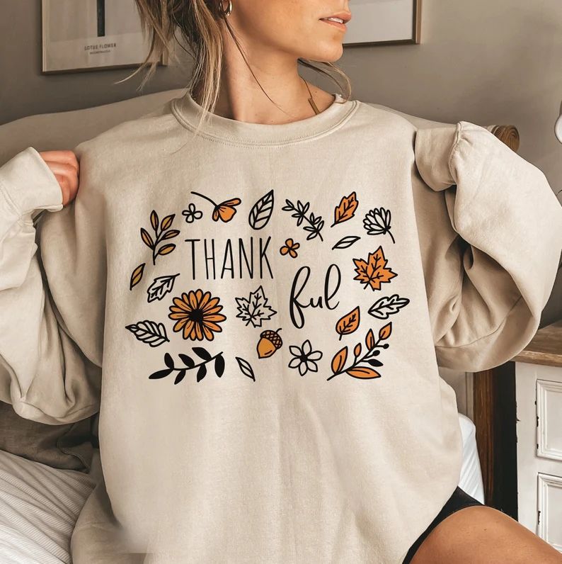 Cottagecore Fall Sweatshirt for Women Vintage Thanksgiving - Etsy | Etsy (US)