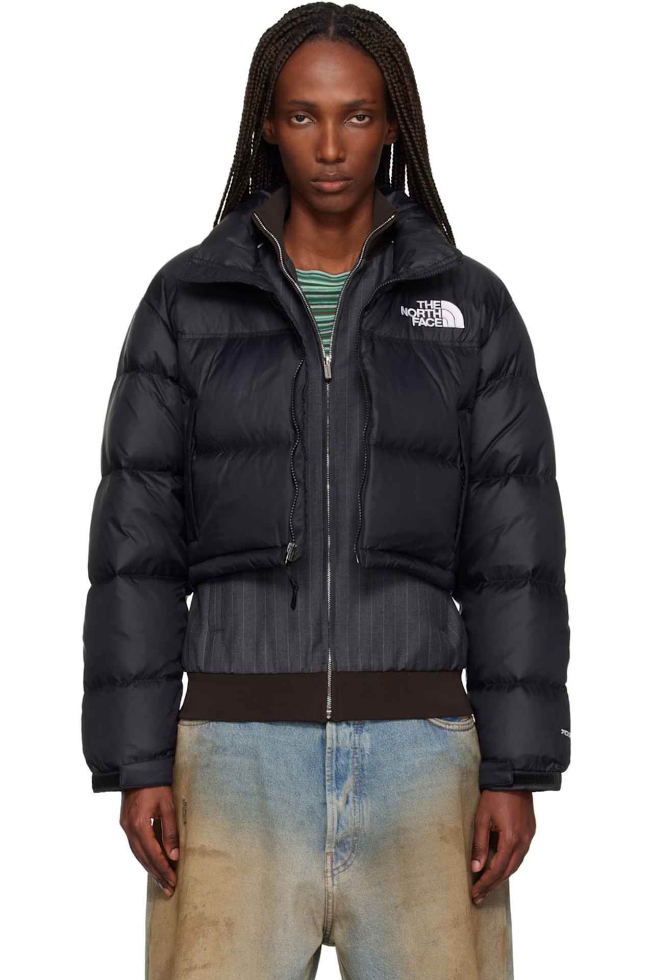 Black Nuptse Short Down Jacket | SSENSE