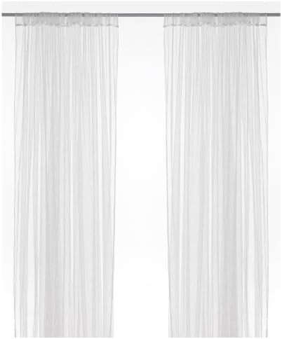 IKEA LILL Curtains Sheer Net White 2 Panels 110 X 98 Canopy Room Divider Voile | Amazon (US)