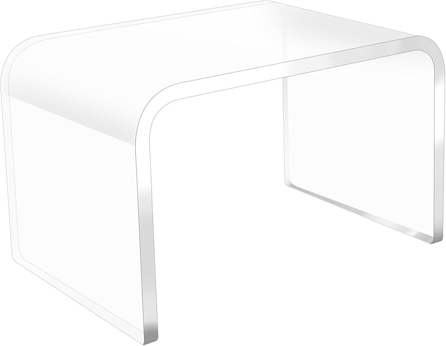 Jusalpha Heavy Duty Acrylic Shower Stool, Clear Acrylic Stands for Display 10mm Thickness Stand 2... | Amazon (US)