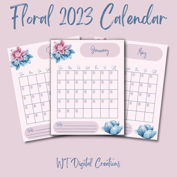 Floral 2023 Calendar | Etsy (US)
