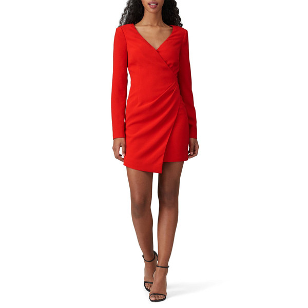 Likely Red Faux Wrap Dani Dress red | Rent the Runway